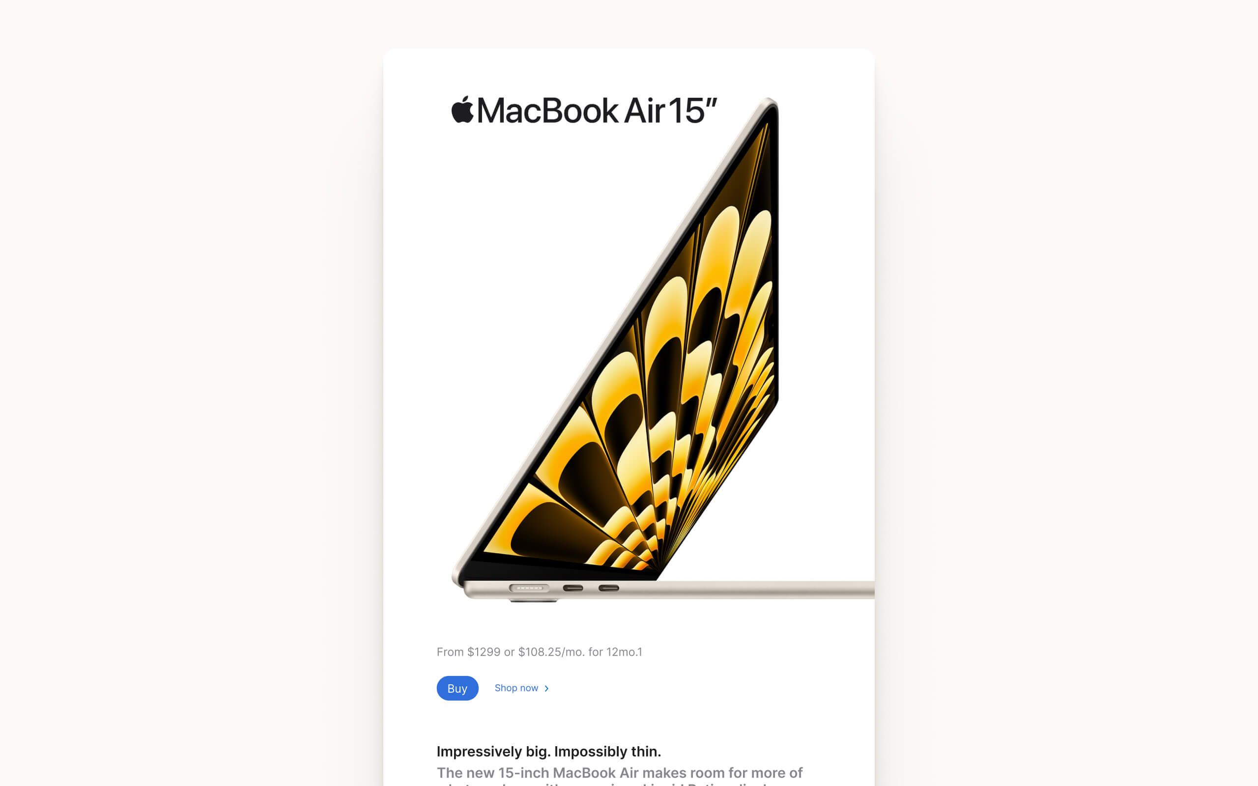 Apple-inspired Figma email template
