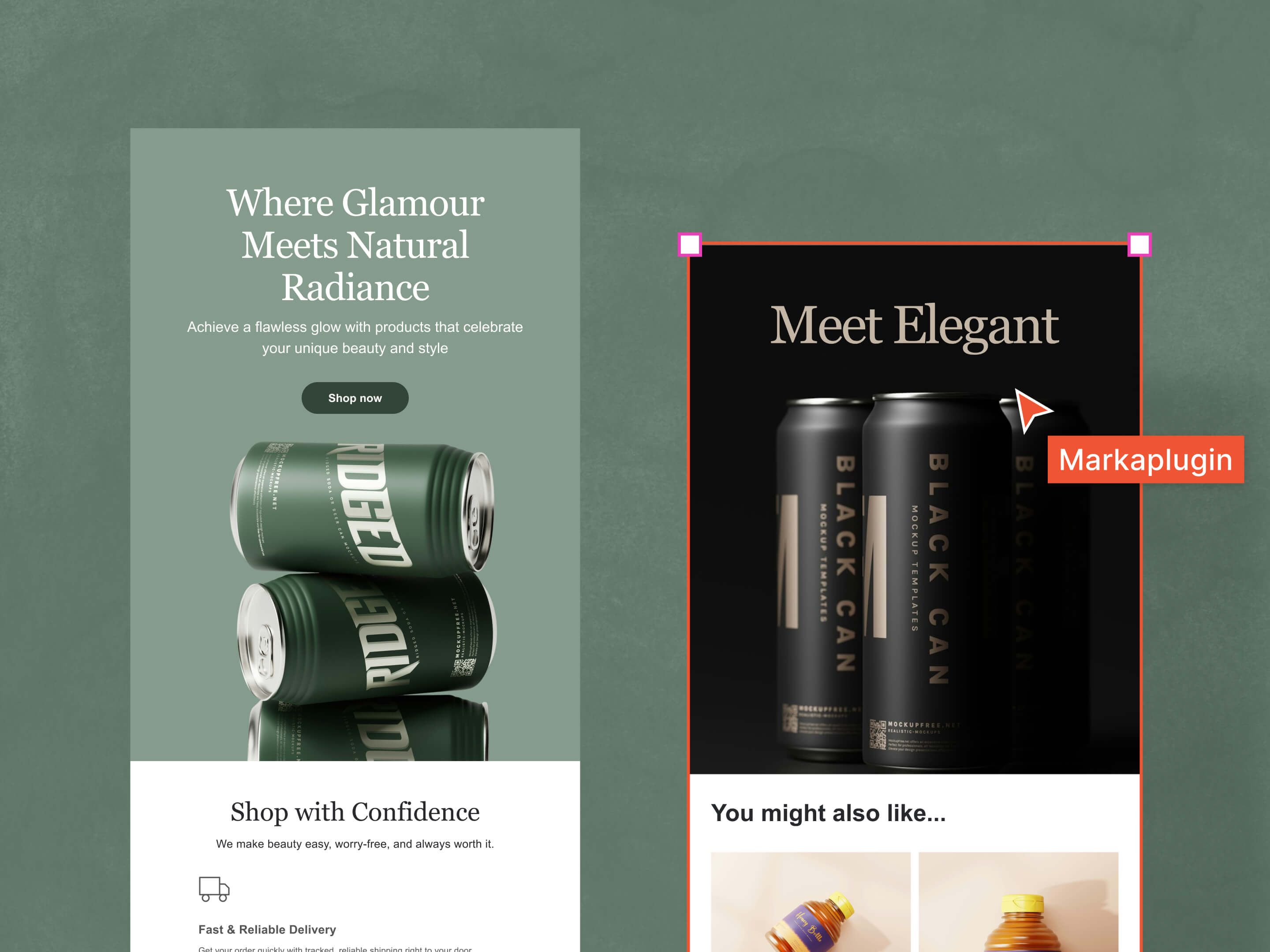 Editorial-style layout highlighting hydrating mist benefits