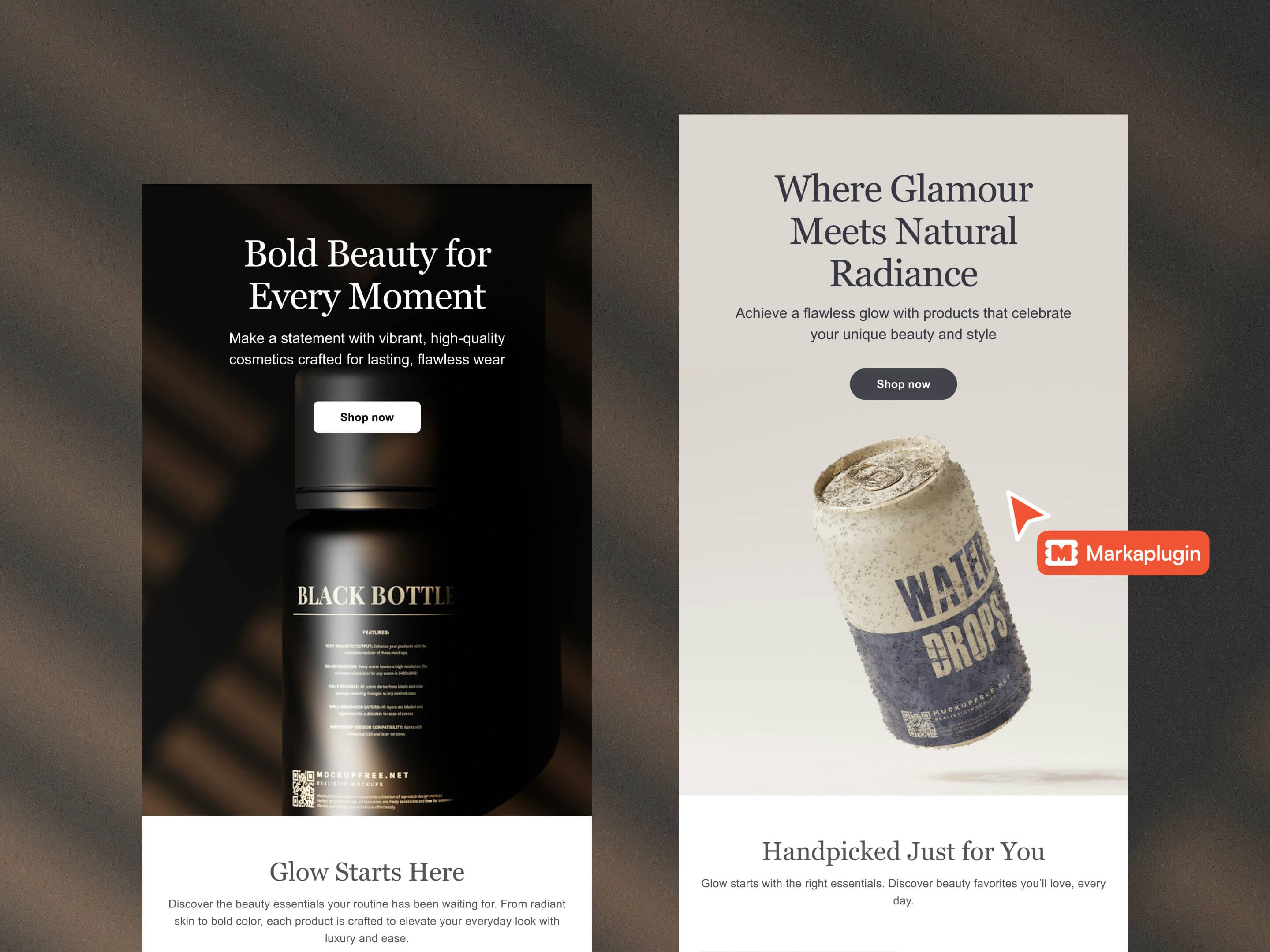 Fresh mint newsletter inviting subscribers to a glam masterclass